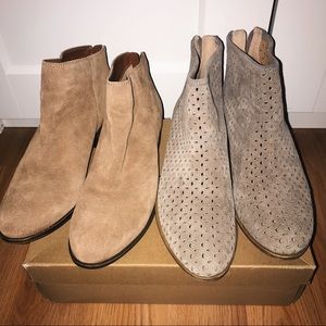 2 pairs Lucky Brand ankle booties